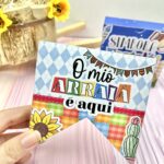 Caixa bandeirinha em pé Junino