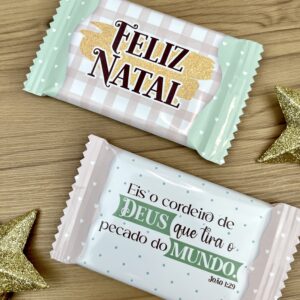 Embalagem para kit kat Natal Cristão 2023