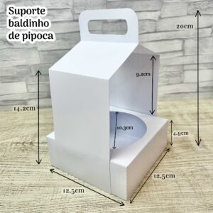 Molde suporte baldinho (1L) de pipoca