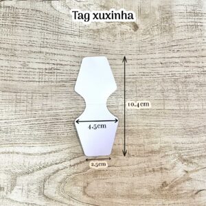 Molde tag xuxinha coração 