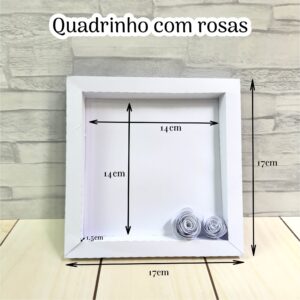 Molde quadrinho com rosas
