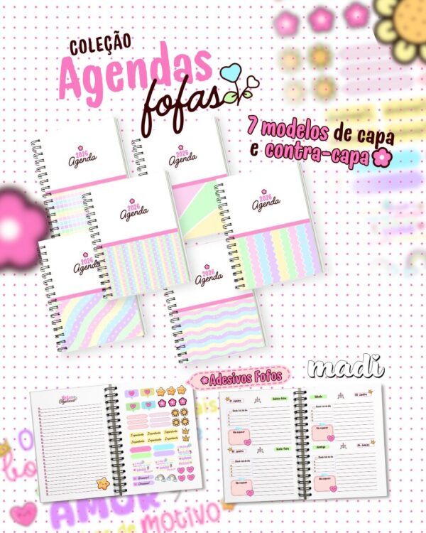 Coleção Agendas Fofas 2026 - Imagem 1